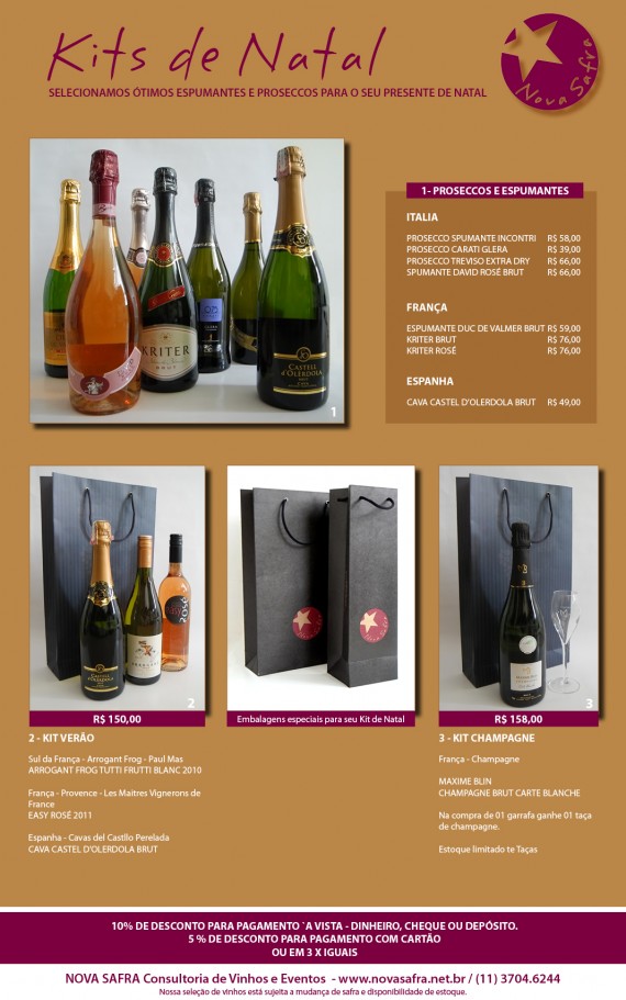 KIT NATAL NOVA SAFRA 2012 Champagne